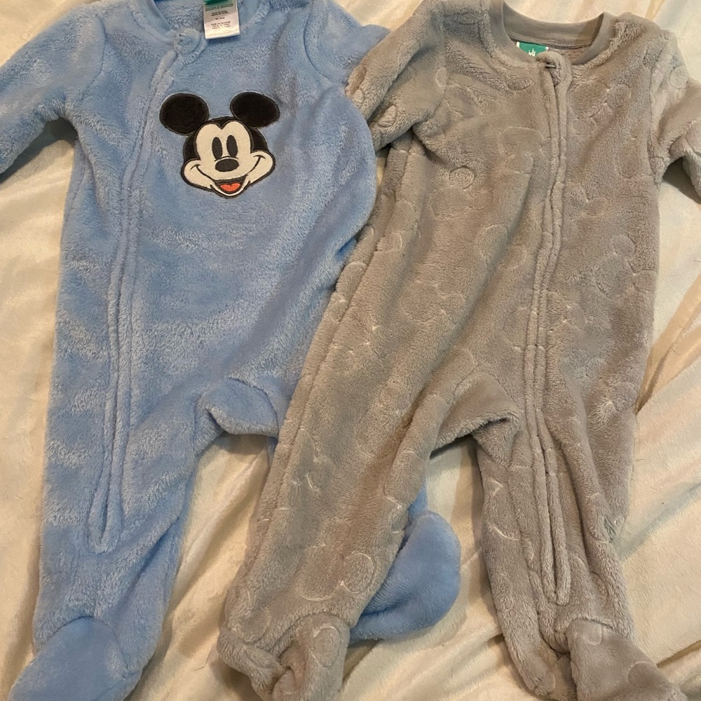Disney Kids One Piece Pajamas - Blue and Gray